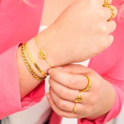 Finaste Ring Croissant kleur goud Clearance