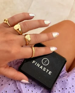 Finaste Ring Croissant kleur goud Clearance