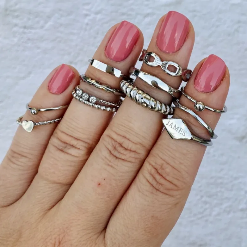 Finaste Ring Croissant kleur zilver Online