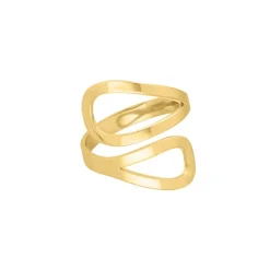 Finaste Ring double drop open goudkleurig Best