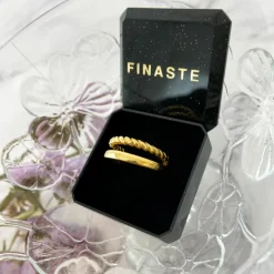 Finaste Ring dubbel goud kleurig Sale