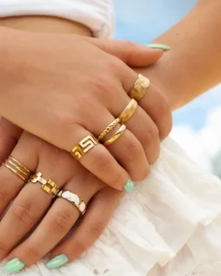 Finaste Ring dubbel goud kleurig Sale