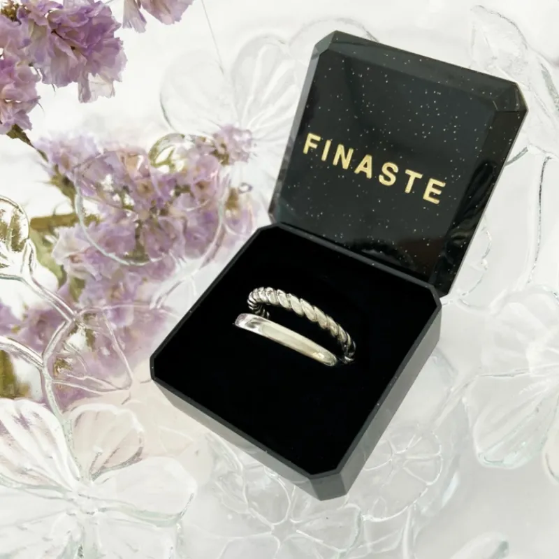 Finaste Ring dubbel zilver kleurig Best