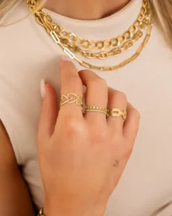 Finaste Ring love hearts goldplated Best