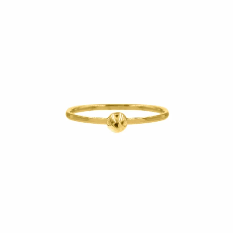Finaste Ring met bolletje groot Goud kleurig Discount