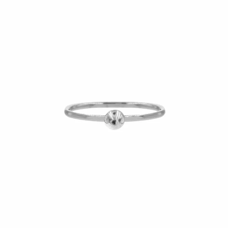 Finaste Ring met bolletje groot kleur Zilver Online