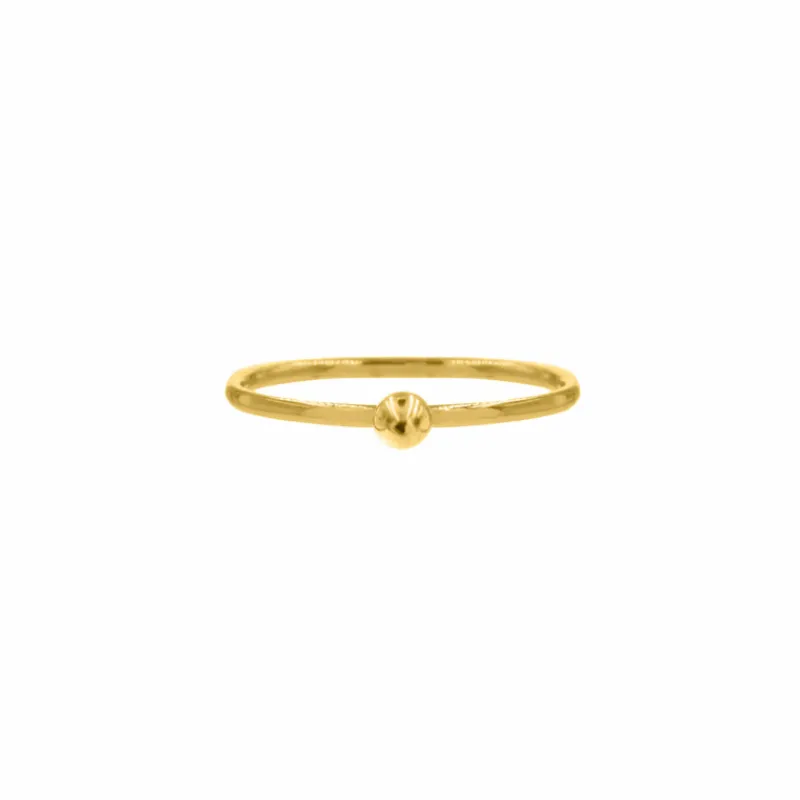 Finaste Ring met bolletje klein goud kleurig Sale