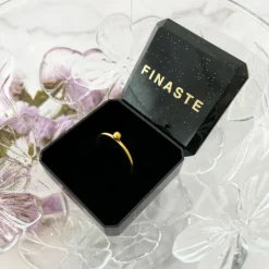 Finaste Ring met bolletje klein goud kleurig Sale