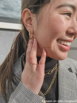 Finaste Ring met Golven Goud kleurig Discount