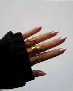 Finaste Ring met golven kleur goud Fashion
