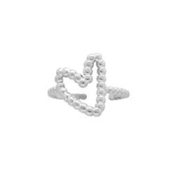 Finaste Ring met hartje bolletjes Discount