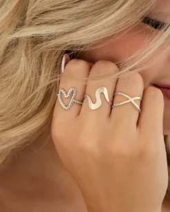 Finaste Ring met hartje bolletjes Discount