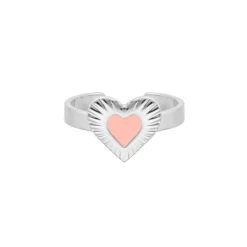 Finaste Ring met hartje roze New