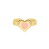 Finaste Ring met hartje roze goudkleurig Hot