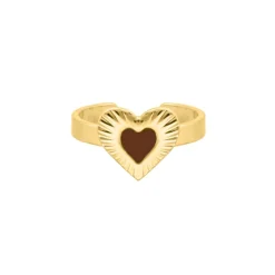 Finaste Ring met hartje vintage goudkleurig Outlet