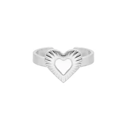 Finaste Ring met hartje wit New