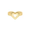 Finaste Ring met hartje wit goudkleurig Sale
