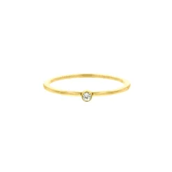 Finaste Ring met Steentje Goud kleurig New