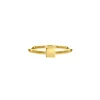 Finaste Ring met vierkantje goud kleurig Best