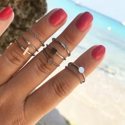 Finaste Ring met vierkantje kleur zilver Best