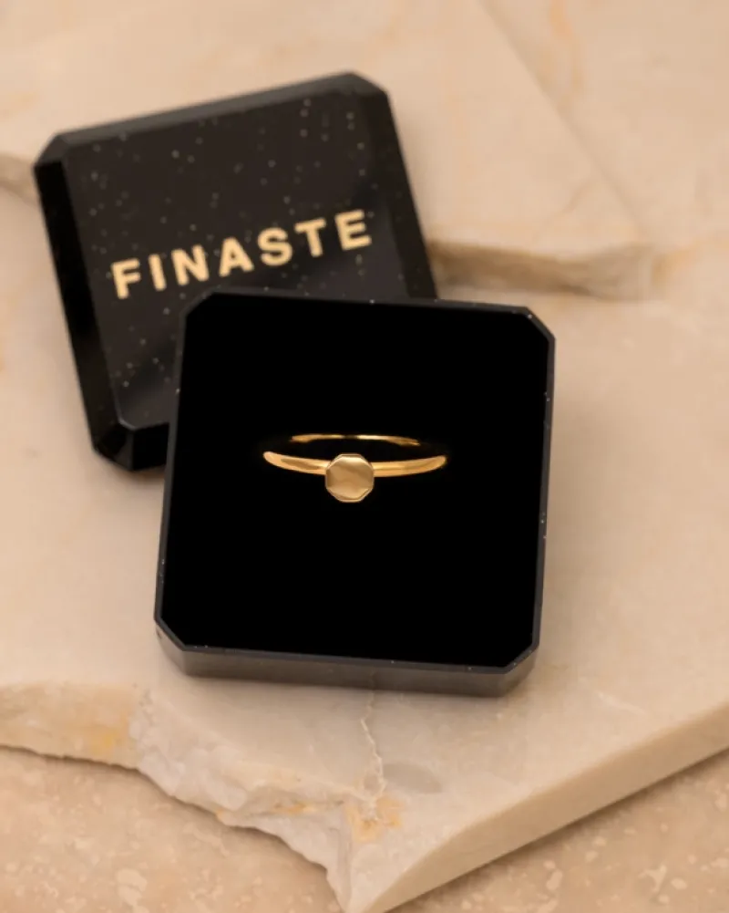 Finaste Ring mini hexagon goudkleurig Online