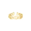Finaste Ring open hearts goldplated Fashion