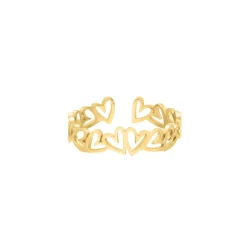 Finaste Ring open hearts goldplated Fashion