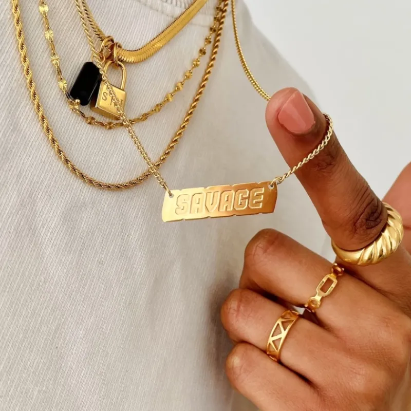 Finaste Ring verstelbaar chain kleur goud Online