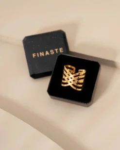 Finaste Ring vintage style goudkleurig Clearance