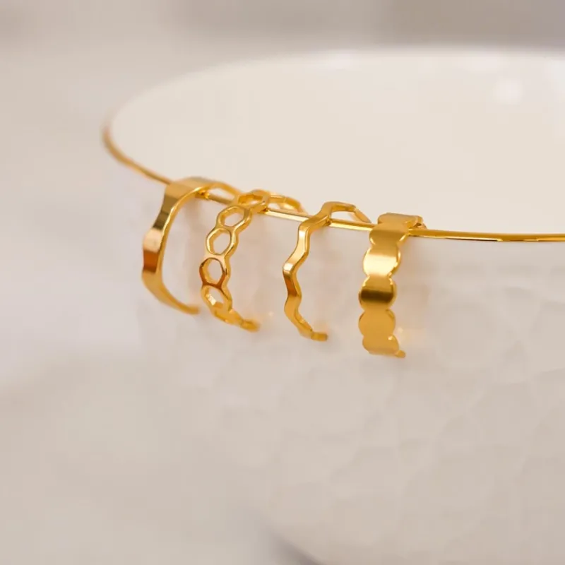 Finaste Ring Waves Kleur Goud Best