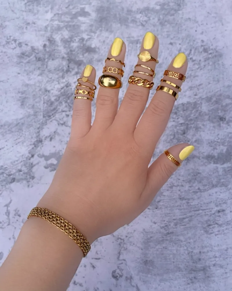 Finaste Ring Waves Kleur Goud Best