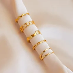 Finaste Ring Waves Kleur Goud Best