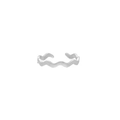 Finaste Ring Waves Kleur Zilver Fashion
