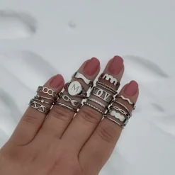 Finaste Ring Waves Kleur Zilver Fashion