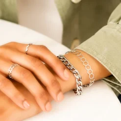 Finaste Ring Waves Kleur Zilver Fashion