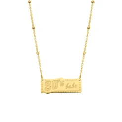 Finaste 80's babe ketting goud kleurig Hot