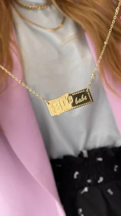 Finaste 80's babe ketting goud kleurig Hot