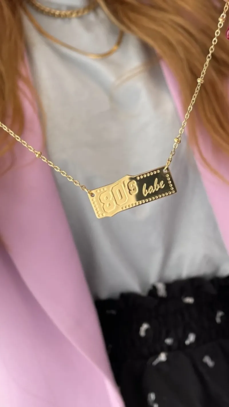 Finaste 80's babe ketting goud kleurig Hot