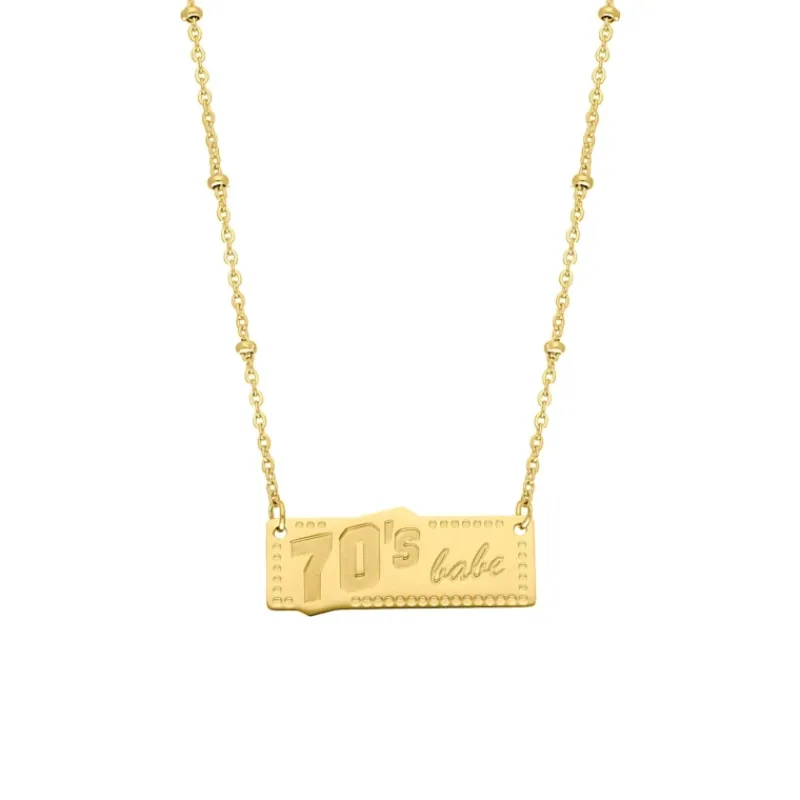 Finaste 70's babe ketting kleur goud Discount
