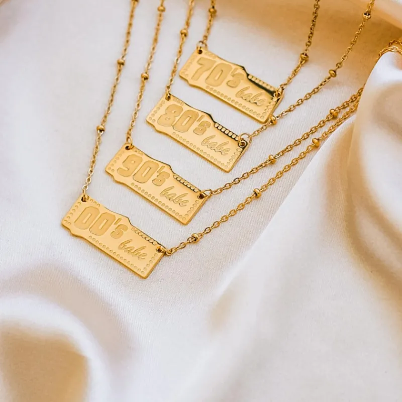 Finaste 70's babe ketting kleur goud Discount