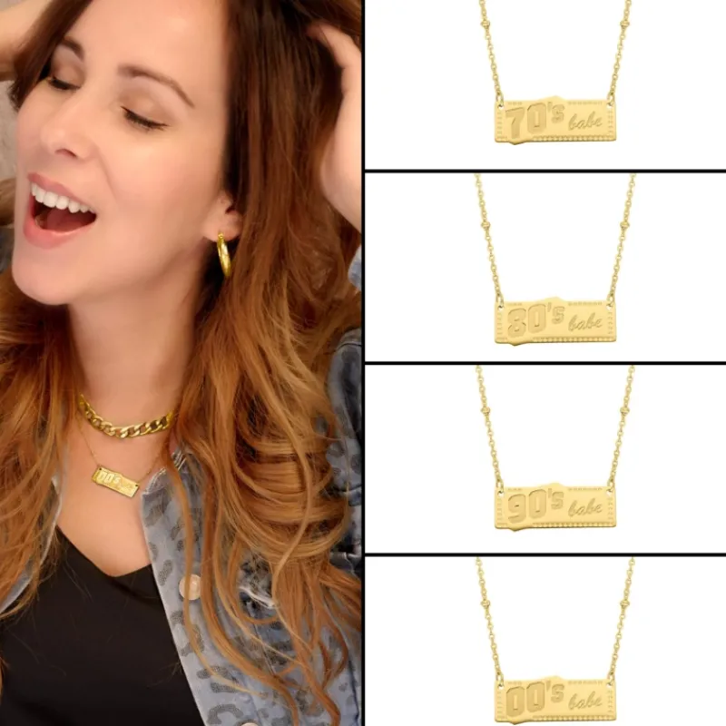 Finaste 70's babe ketting kleur goud Discount