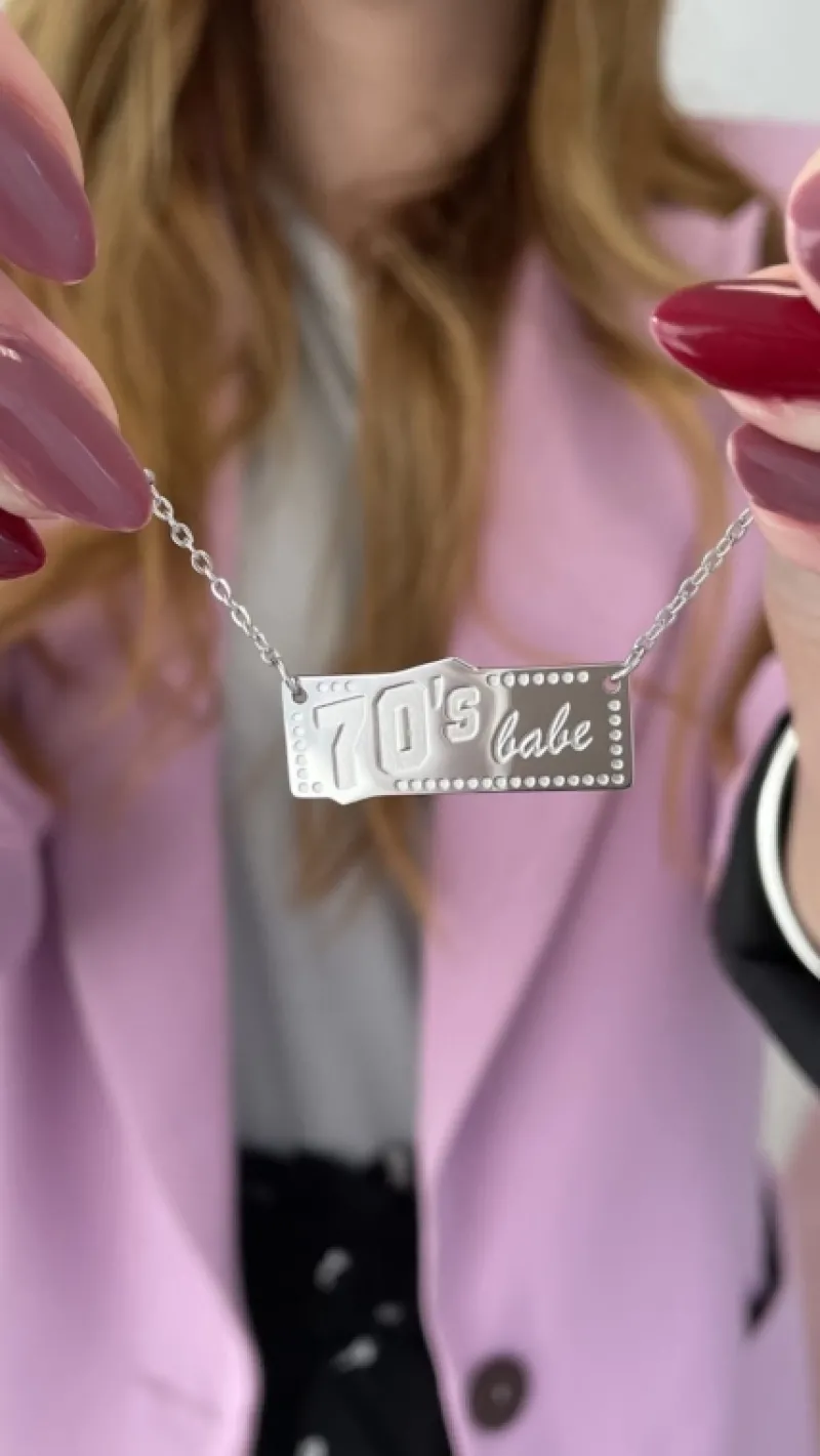 Finaste 70's babe ketting kleur zilver Fashion