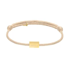 Finaste Satin initial armbandje nude gold plated Online