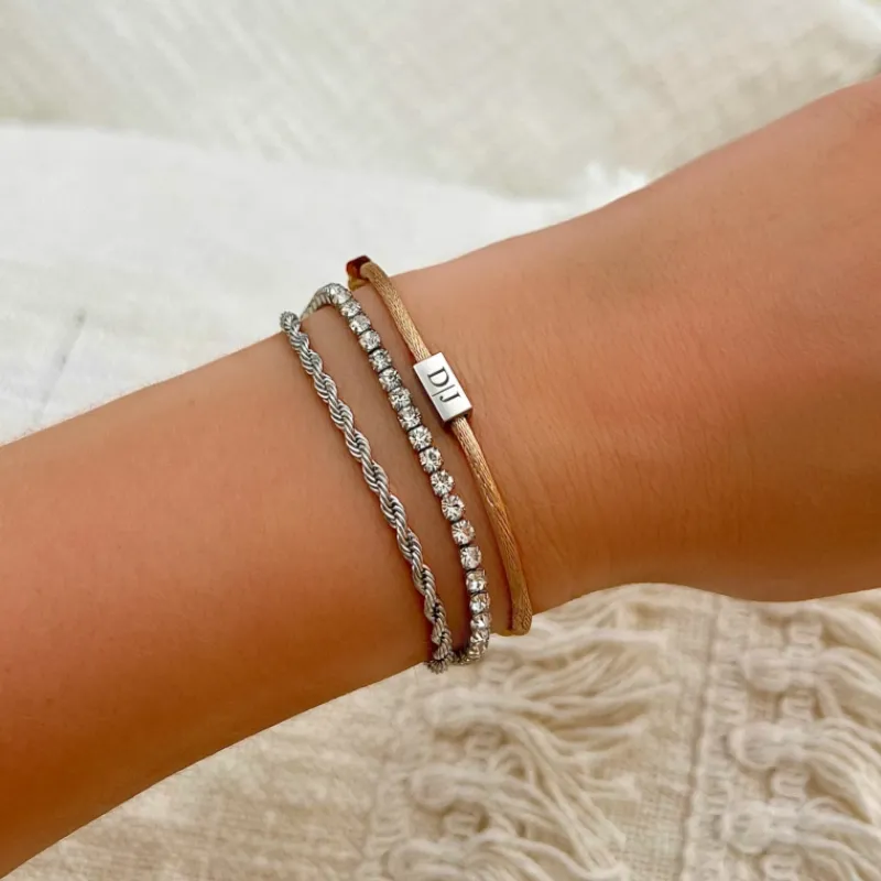 Finaste Satin initial armbandje nude Online
