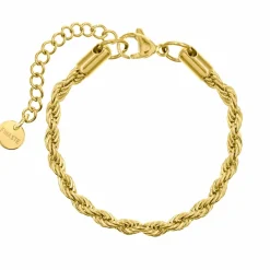 Finaste Schakelarmband gedraaid goudkleurig Best