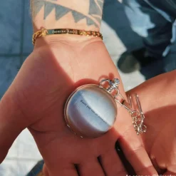 Finaste Schakelarmband mannen met naam goud kleurig New