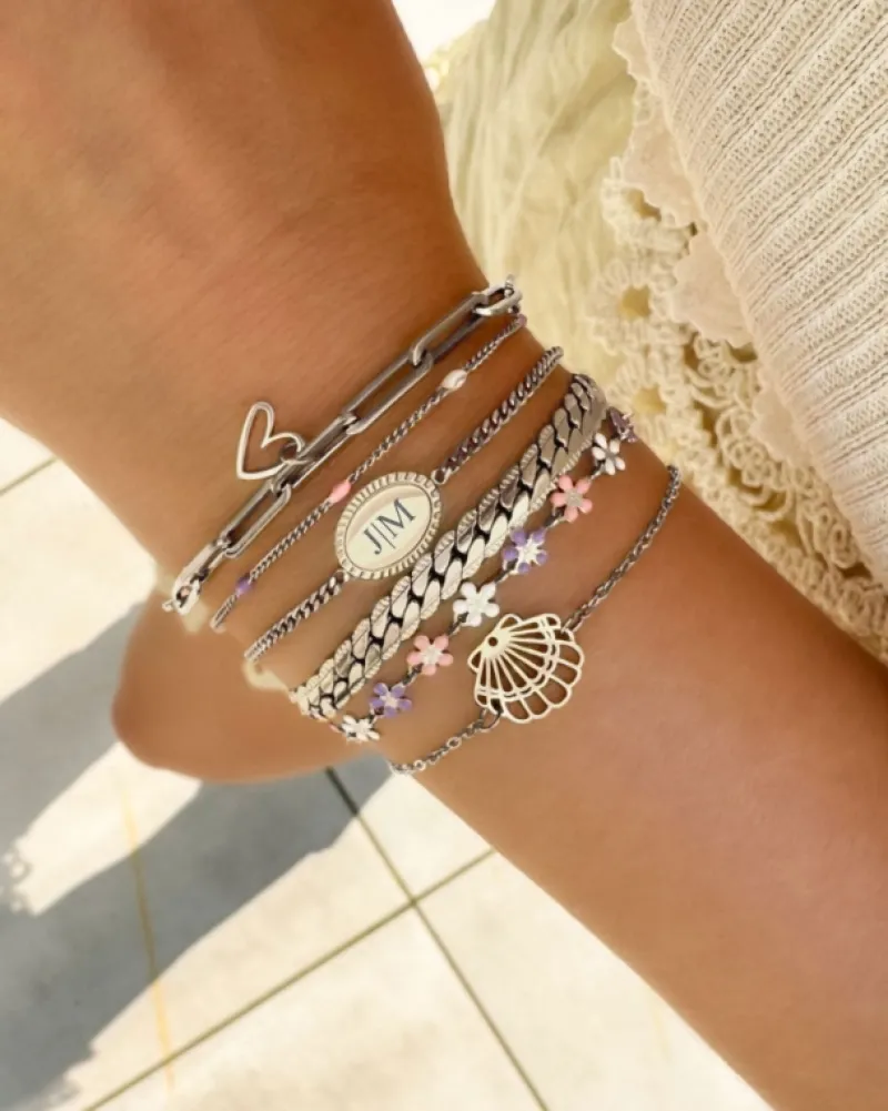 Finaste Schakelarmband met hartje Outlet