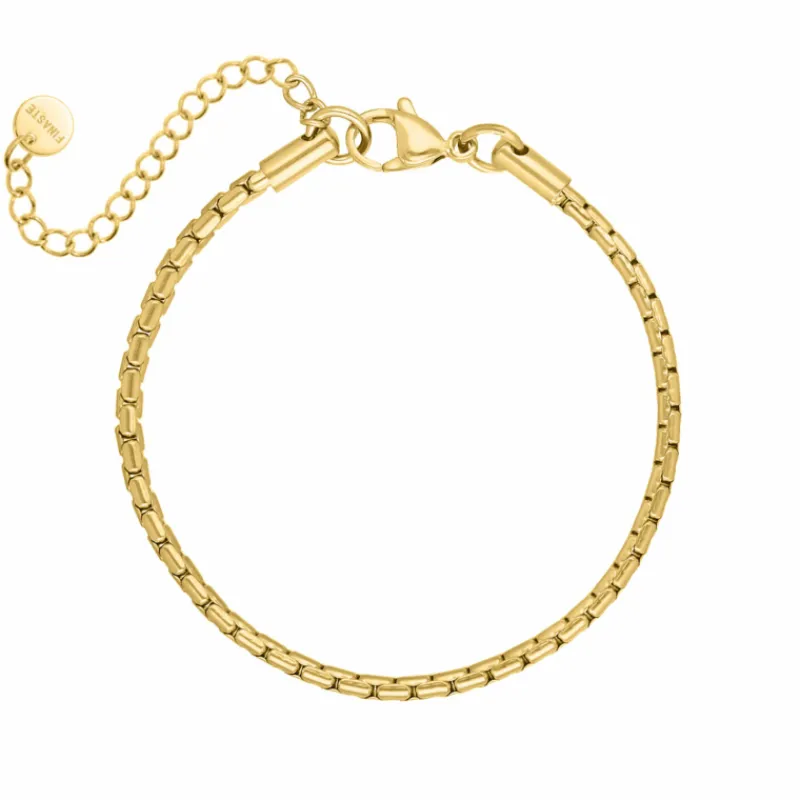 Finaste Schakelarmband minimalistische chain goudkleurig Clearance