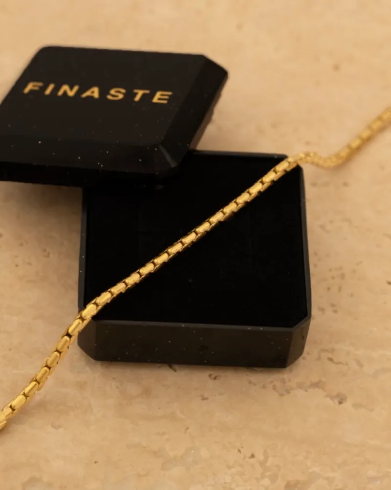 Finaste Schakelarmband minimalistische chain goudkleurig Clearance