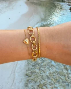 Finaste Schakelarmband minimalistische chain goudkleurig Clearance